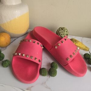 GUC Valentino Garavani Rockstud Slides Sandals Size 10 US 40 IT